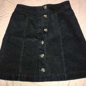 Black Button-Up Skirt